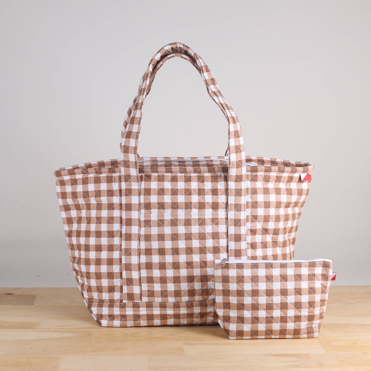 Gingham Quilted Pouch